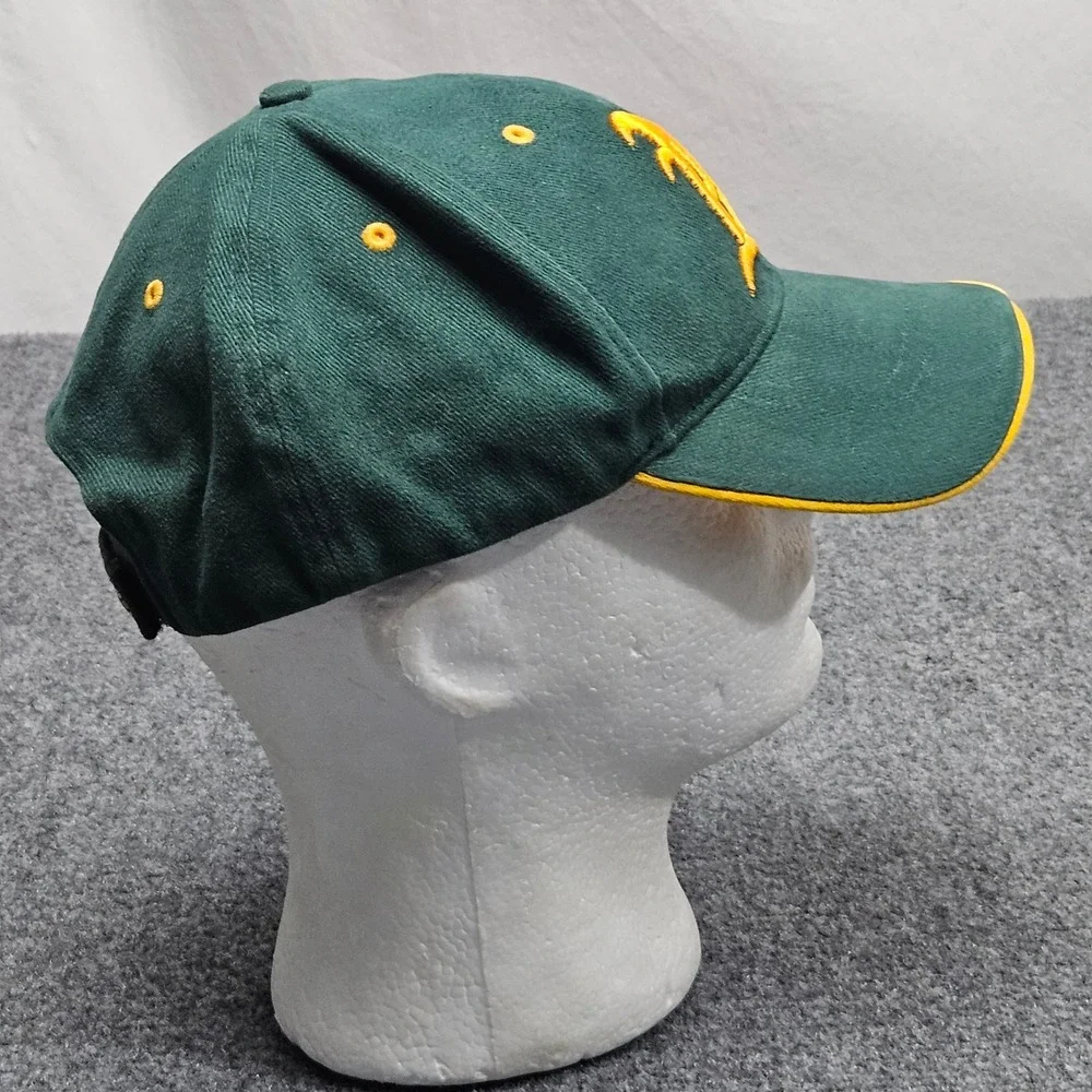 Vintage Oakland Athletics Baseball Cap Green Yellow MLB Twins Enterprise Hat 90s
